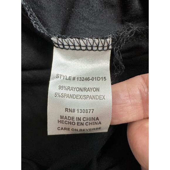 LeShop Maxi Striped Top Solid Skirt Black/White L Stretchy Waist Sleeveless Crew - Picture 10 of 12